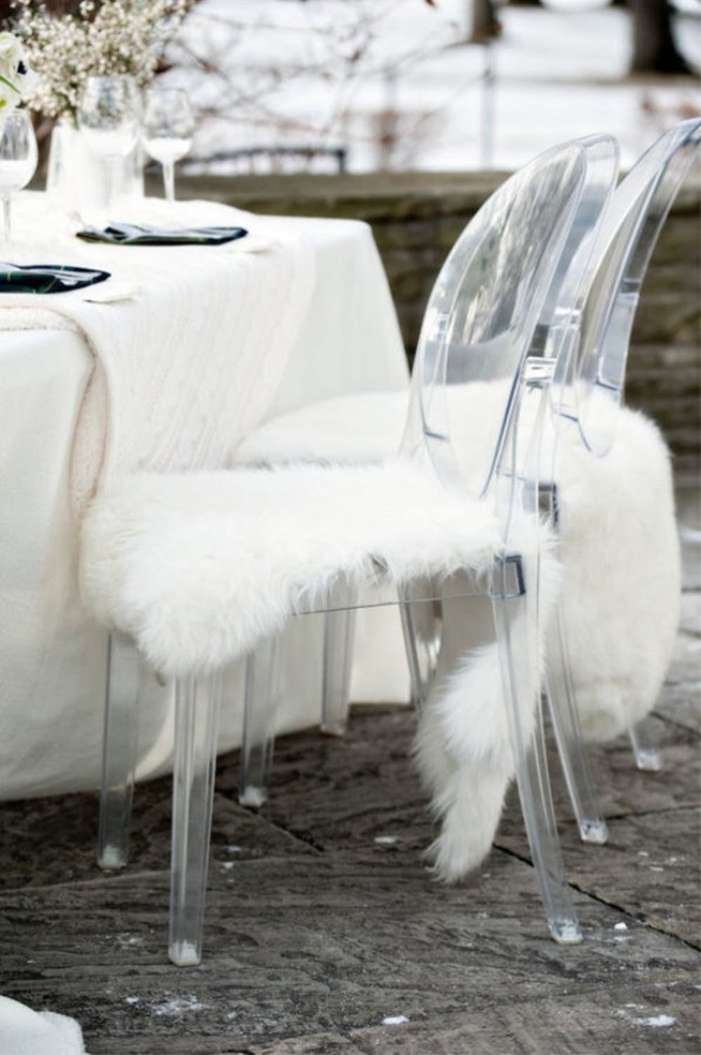Rens Sheepskin Throws are what you need for a fall or winter wedding to keep the guests and yourself warm