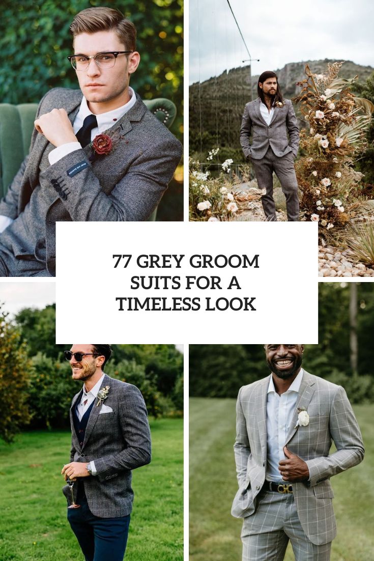 77 Grey Groom Suits For A Timeless Look