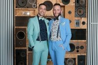 lovely pastel suits for grooms