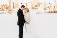 01 This beautiful couple opted for an elegant winter wedding with an industrial chic feel