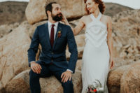 01 This boho wedding in the desert was all-DIY, the couple is in love with California and deserts