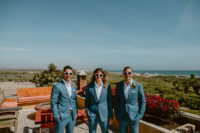 02 The groom and groomsmen were wearing blue suits with white shirts