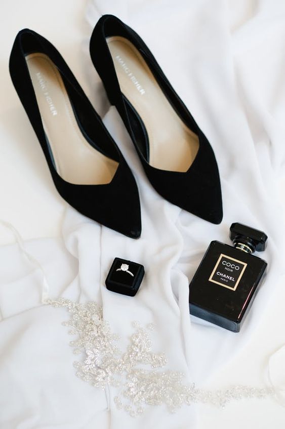 black velvet shoes are pure timeless elegance for any bridal look, velvet is number one for the fall and winter