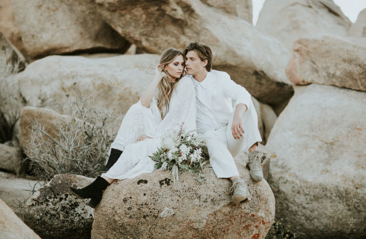 black suede boots are right what you need for a comfortable desert elopement