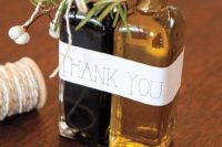 19 olive oil and balsamic vinegar wedding favors are ideal for an Italian wedding or if you serve Italian food
