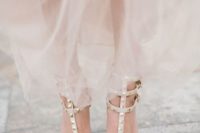 20 nude spiked wedding shoes will be a bold take on classic nude ones and will be very eye-catching