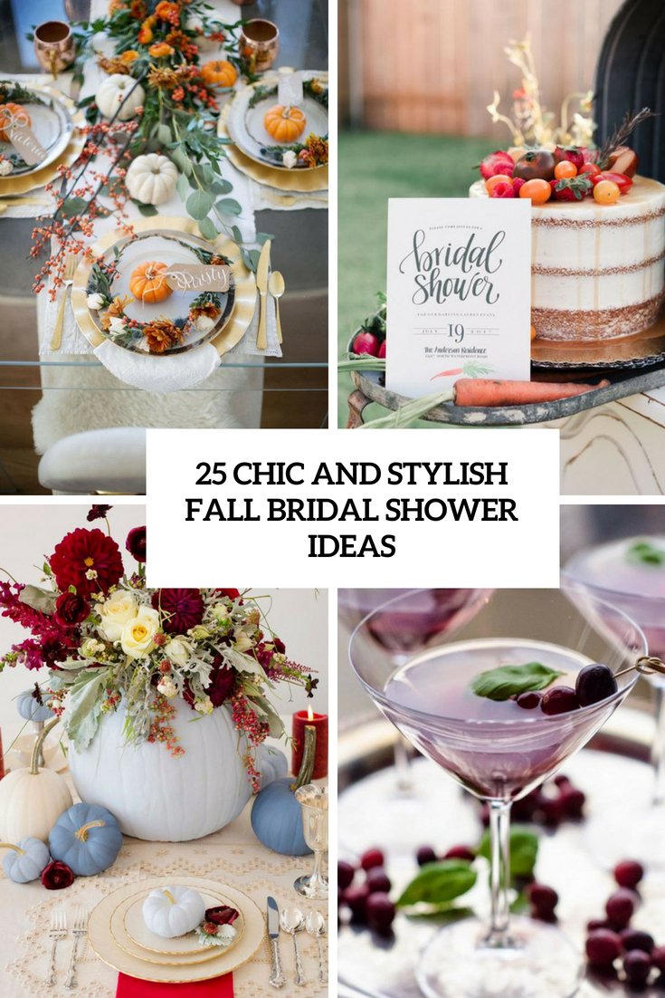 chic and stylish fall bridal shower ideas cover