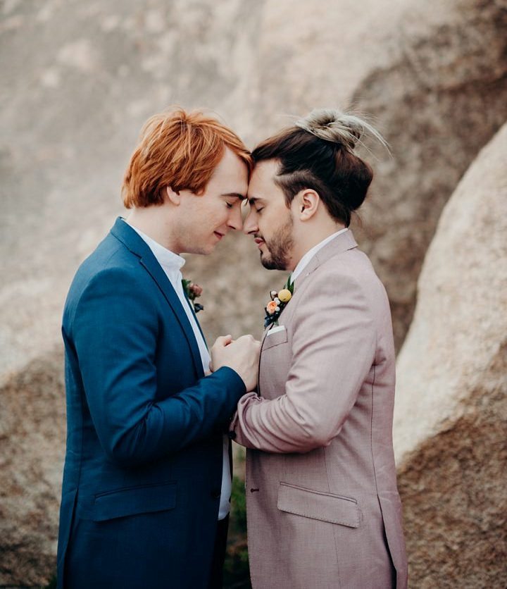 This beautiful couple chose Joshua Tree in California to elope and to express their style and love for everything boho