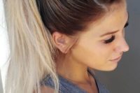 02 a chic braided ponytail on ombre hair for a gorgeous effortlessly chic look