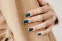 04 teal nails are another cool fall idea, non-traditional as it’s not emerald, and bold and fall-like