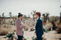 07 The grooms were reading vows to each other in this desert space