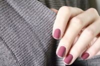 08 mauve manicure is a great idea to embrace the season and make a soft and muted colorful statement