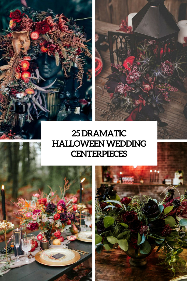 25 Dramatic Halloween Wedding Centerpieces