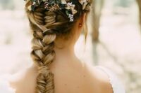 a lovely wedding hairstyle with a fishtail