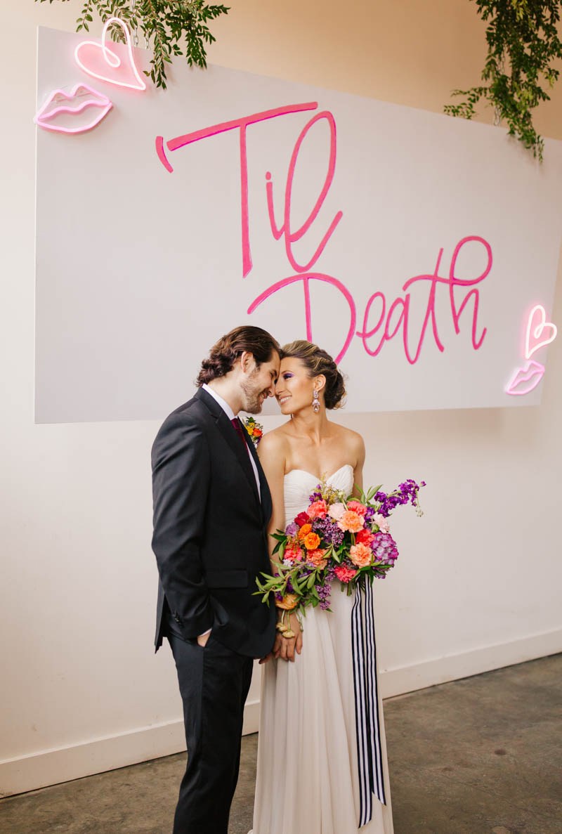 This colorful wedding shoot is a great source of inspiration for couples who love fun, whimsy and bold colors