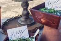02 a herb table for toss is a trendy idea for a wedding, let your guests choose themselves what greenery and scents they will bring and it’s 100% eco-friendly