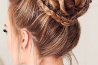 05 a gorgeous braided top knot with a little braid for detailing and some locks down is a bold idea
