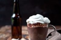 07 stout hot chocolate with beer whipped cream is a great idea of a singature cocktail