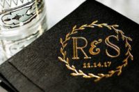 09 personalized bar napkins with your monograms and a wedding date