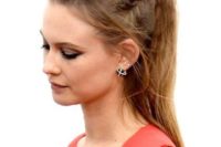 09 several braids into a high ponytail look cool and modern and will fit a sexy guest outfit