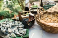 oyster food bar for a wedding