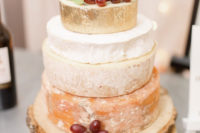 11 A cheese tower was a fresh take on a traditional wedding cake, and there were large lemon pies to warm everyone up