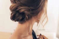 11 a twisted low bun with a bump, some locks down is a classic and very elegant idea
