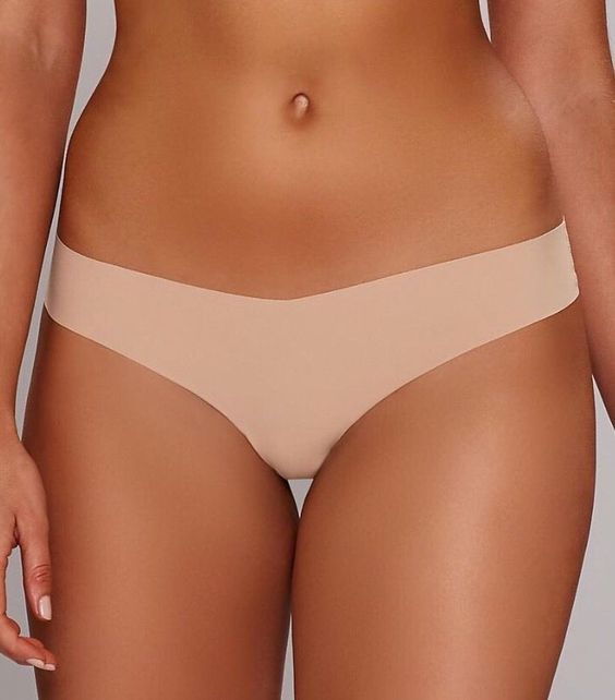 nude flat thong panties is a proper choice for a fitting dress or a dress with sheer parts