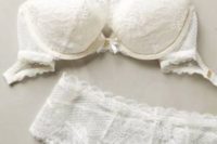 16 a white lace lingerie set with a refined feel is a timeless idea for every bride