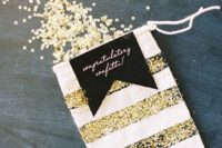 16 gold sequins as a sparkly and fun idea for your wedding exit, they will fit many themes and styles