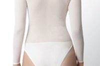 18 mesh sheer illusion spandex stretch bridal bodysuit is a nice shapewear idea to go for