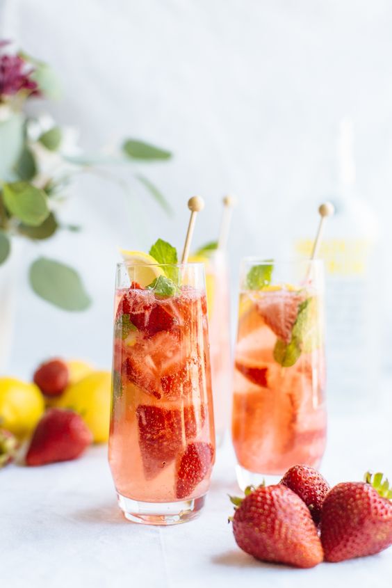 fresh strawberry and herb cocktails are those who don't want any alcohol