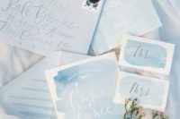 light blue pastel wedding suite