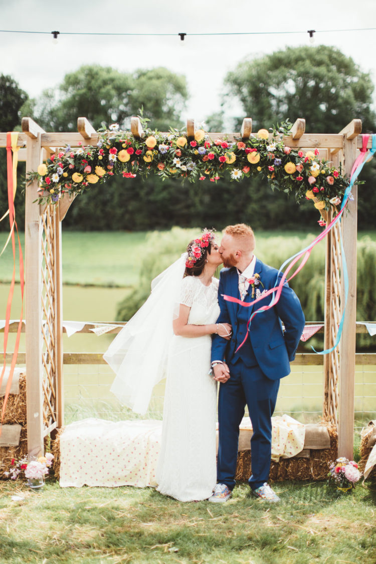 This cheerful summer festival wedding was filled with bright blooms and lots of fun touches