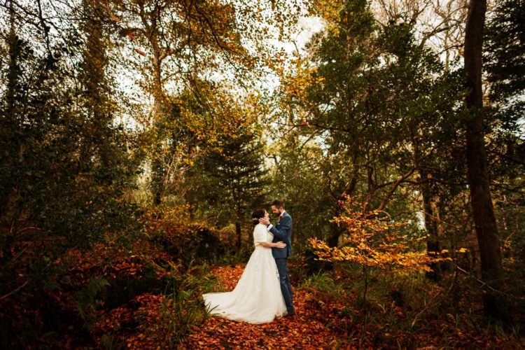 This rustic vintage wedding took place in Ireland and was filled with fall charm and details