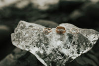 02 How cute are these rings displayed on an ice lump