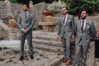 04 The groom and groomsmen were rocking grey suits and burgundy ties