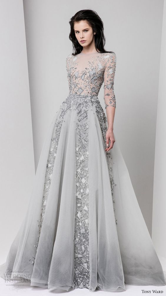 25 Silver Wedding Dresses Perfect for Edgy Brides