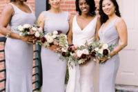 05 The bridesmaids were wearing off-white maxi gowns