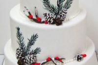 05 a duo of birds made of pastry is a cool and chic idea for a winter-themed wedding cake, a couple of lovebirds