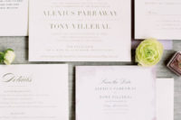 06 The wedding stationery was neutral and modern just like the wedding itself