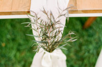 07 The runner was marked with herbs at each end to make the table setting feel more rustic