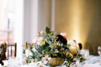 12 The wedding tablescapes were done with airy runners and lush yet nonchalant florals