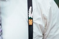 12 a tiny geeky Iron Man boutonniere with fake blooms attached to the suspenders for a touch of whimsy