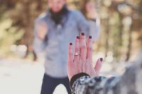 15 go for a walk and show off your ring and your groom-to-be at the same time