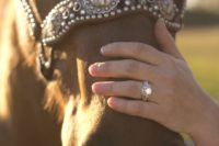 20 if you love riding horses or have them at your farm, why not go take a pic with them and your ring