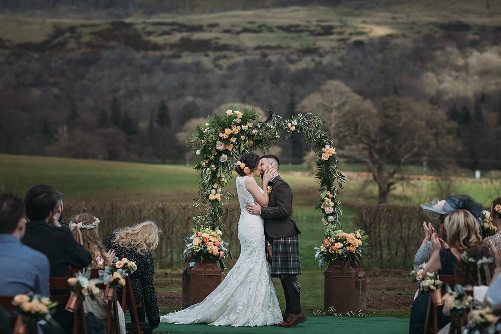 This rustic wedding in Scotland was filled with swete rustic touches and DIYs