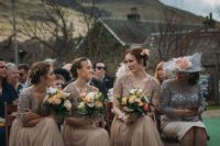 03 The bridesmaids were wearing blush gows with sequin bodices