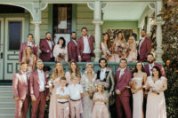 06 The groomsmen were wearing maroon suits and the bridesmaids were rocking blush gowns