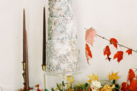 10 The wedding cake was a greyish textural one with a floral pattern, it’s a purely decadent piece with a refined touch